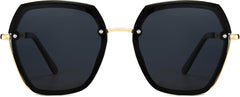 Iris Black Plastic Sunglasses from ANRRI, front view