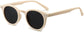 Isaac White Plastic Sunglasses from ANRRI, angle view