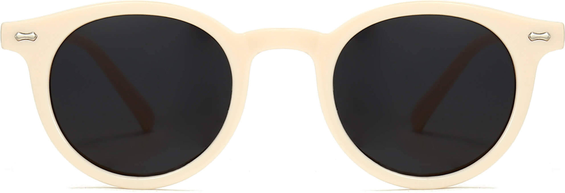 Isaac White Plastic Sunglasses from ANRRI, front view