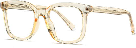 Isabella Square Clear Eyeglasses from ANRRI, angle view