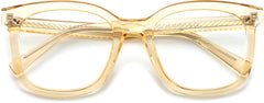 Isabella Square Clear Eyeglasses from ANRRI, closed view