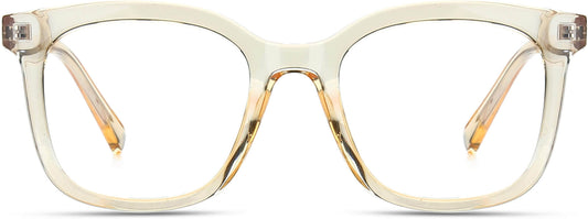 Isabella Square Clear Eyeglasses from ANRRI, front view