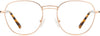 Itzel Geometric Rose Gold Eyeglasses from ANRRI, front view