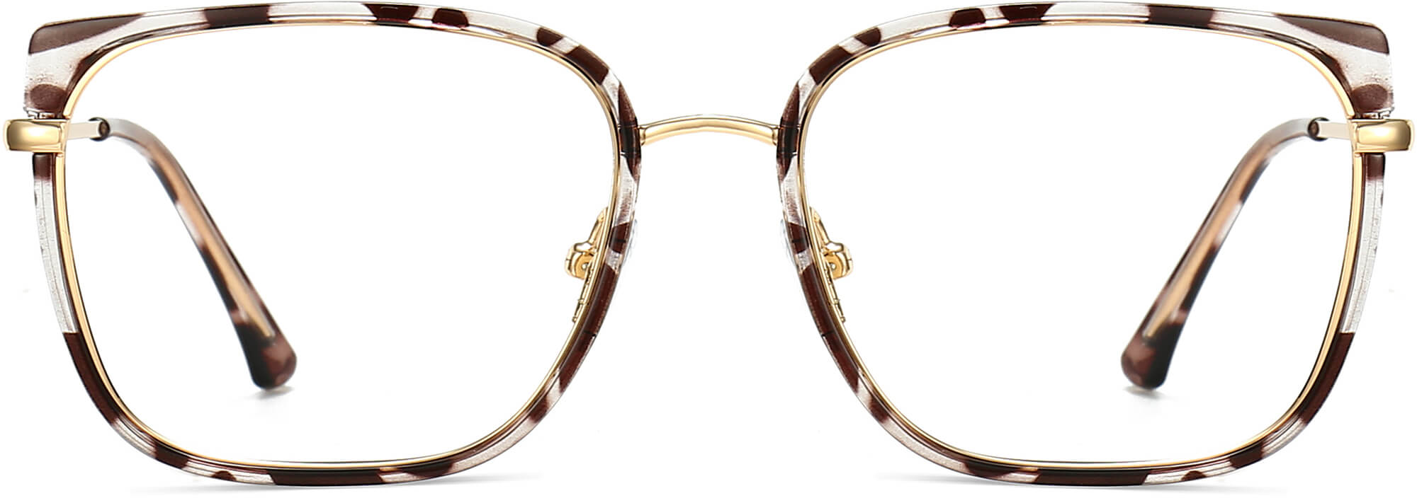 Lvy Square Tortoise Eyeglasses from ANRRI, front view