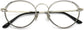 Jace Round Gray Eyeglasses from ANRRI, closed view