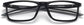 Jagger Rectangle Black Eyeglasses from ANRRI, closed view