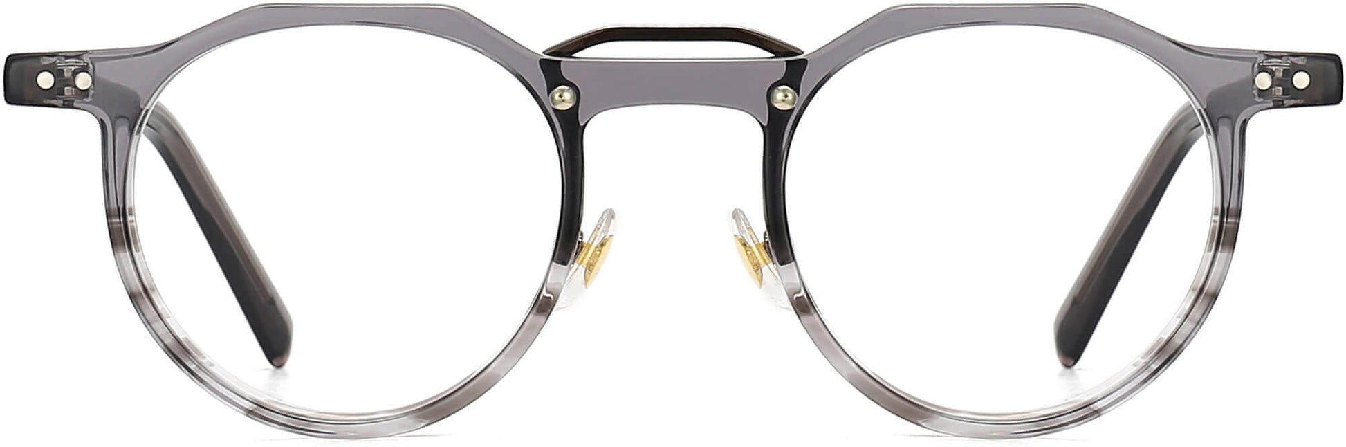 Jaiden Geometric Gray Eyeglasses from ANRRI, front view