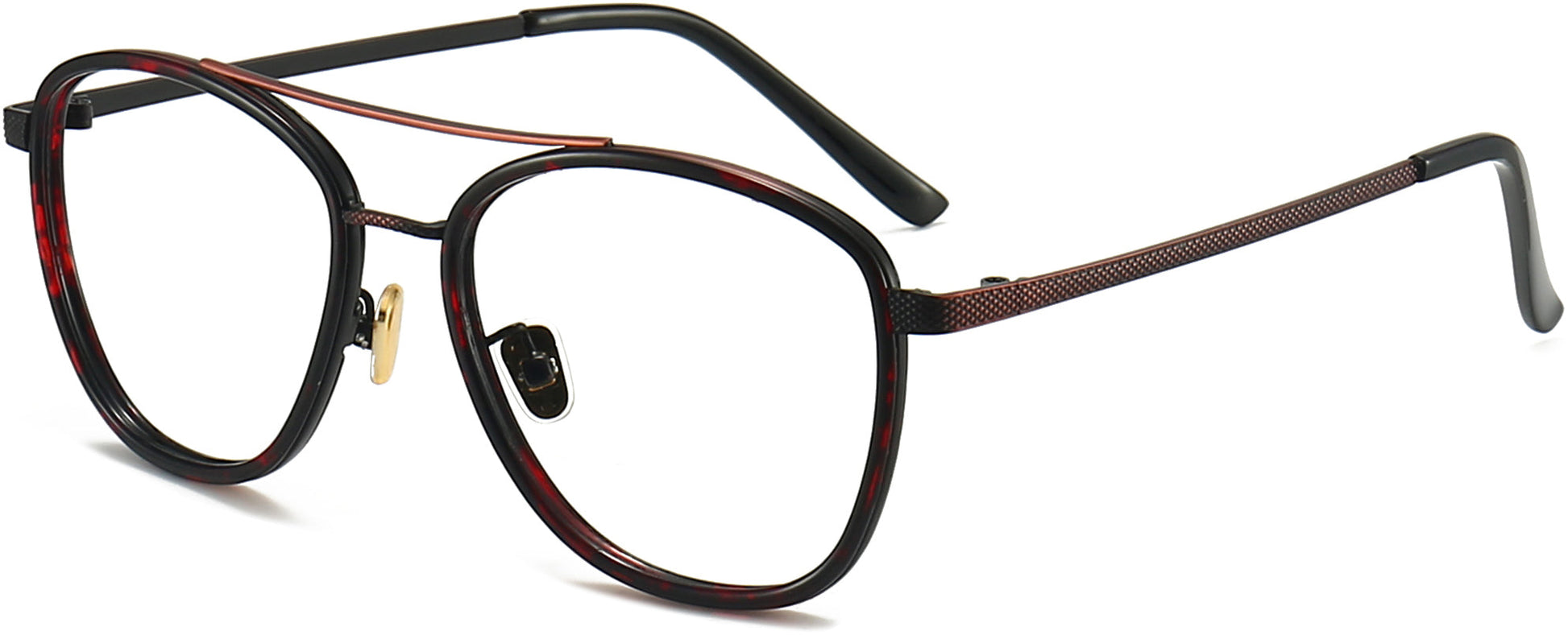 Jaime Aviator Tortoise Eyeglasses from ANRRI, angle view