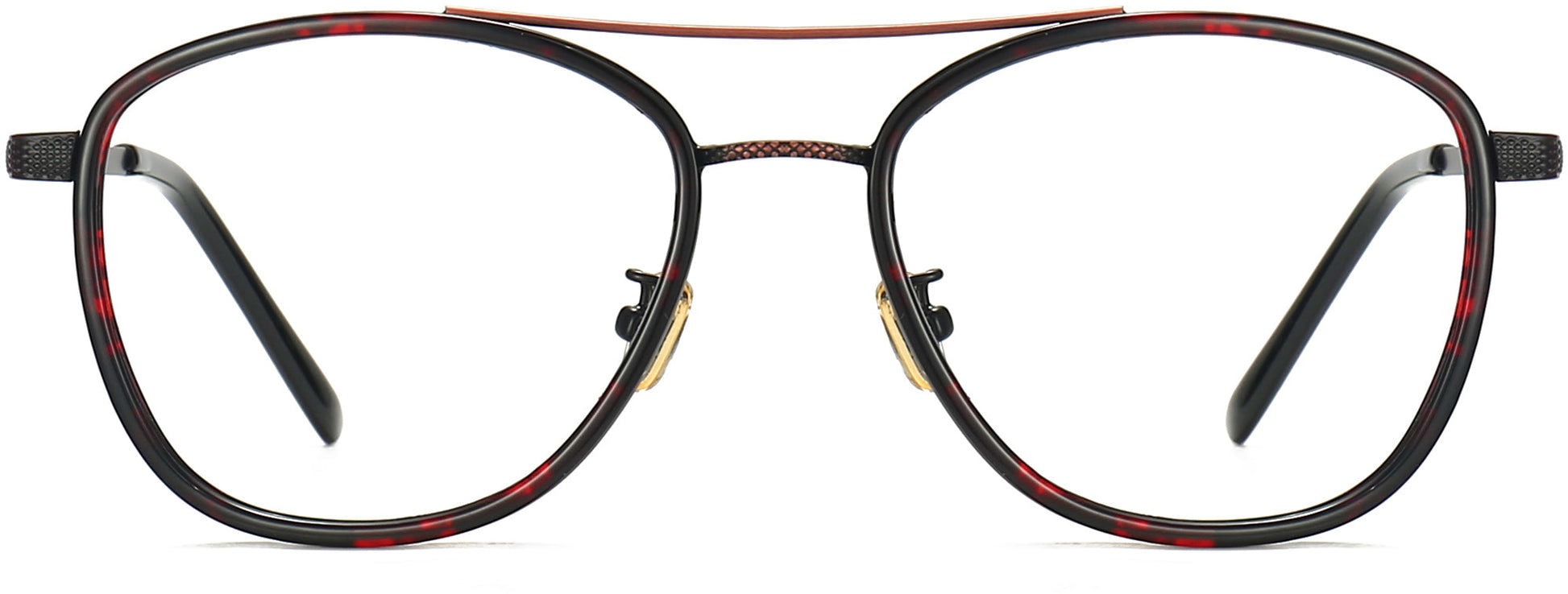 Jaime Aviator Tortoise Eyeglasses from ANRRI, front view