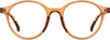 Jamie Round Brown Eyeglasses from ANRRI, front view