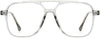 Jamir Square Gray Eyeglasses from ANRRI, front view