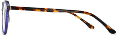 Jaq Round Blue Eyeglasses from ANRRI, side view