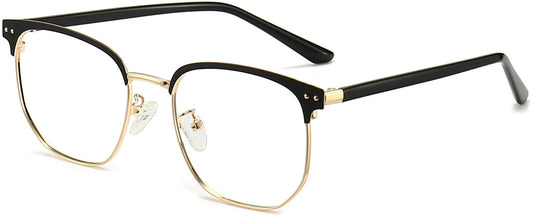 Jasiah Browline Black Eyeglasses from ANRRI, angle view
