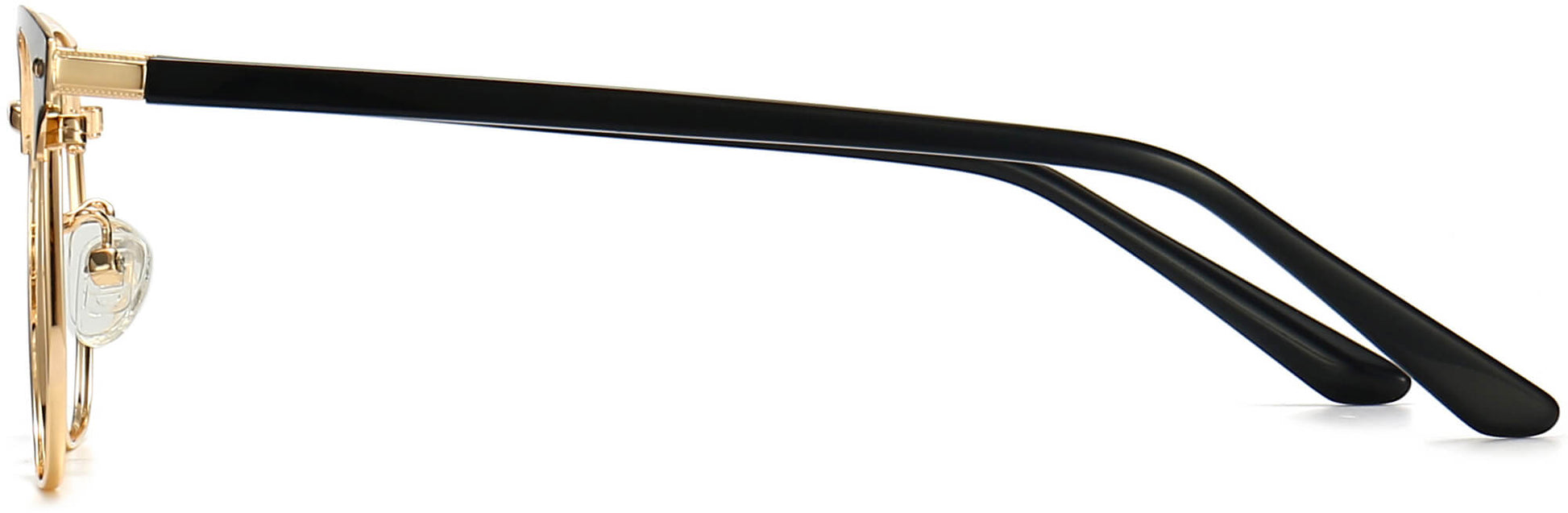 Jasiah Browline Black Eyeglasses from ANRRI, side view