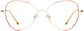 Jasper Cateye Gold Eyeglasses from ANRRI, front view
