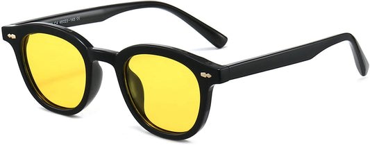 Jayce Black Plastic Sunglasses from ANRRI, angle view