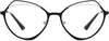 Jayda Cateye Black Eyeglasses from ANRRI, front view