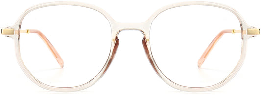 Jayleen Geometric Clear Eyeglasses from ANRRI, front view