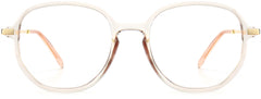 Jayleen Geometric Clear Eyeglasses from ANRRI, front view