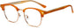 Jazmin Browline Orange Eyeglasses from ANRRI, angle view