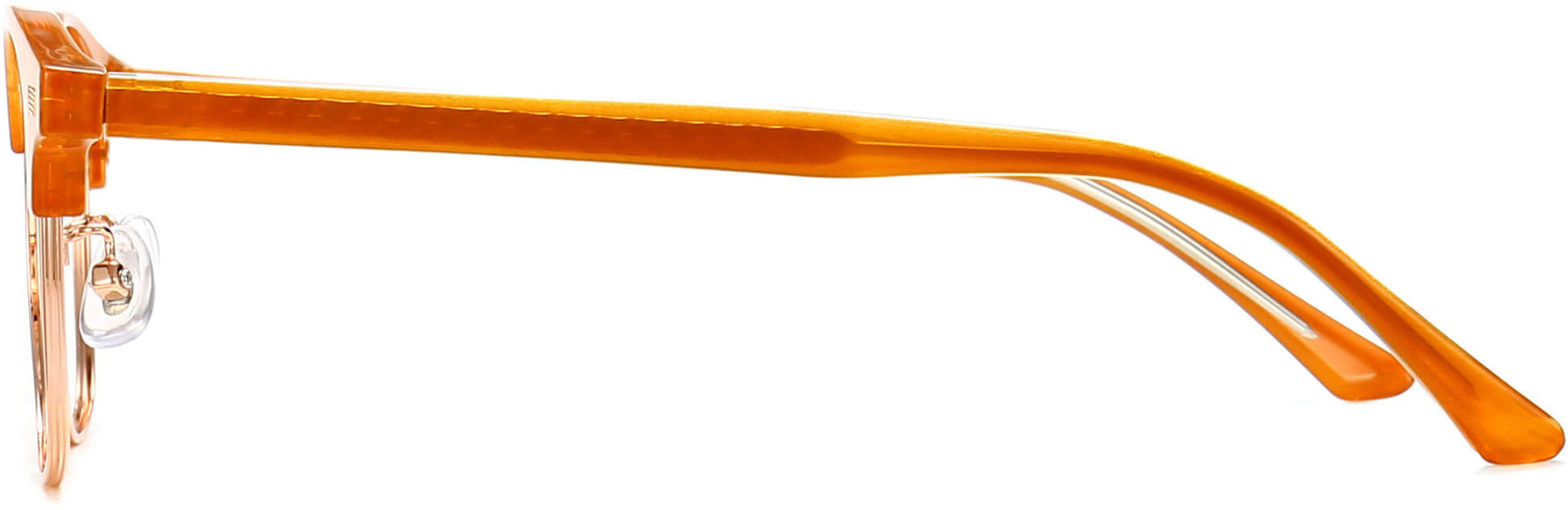Jazmin Browline Orange Eyeglasses from ANRRI, side view