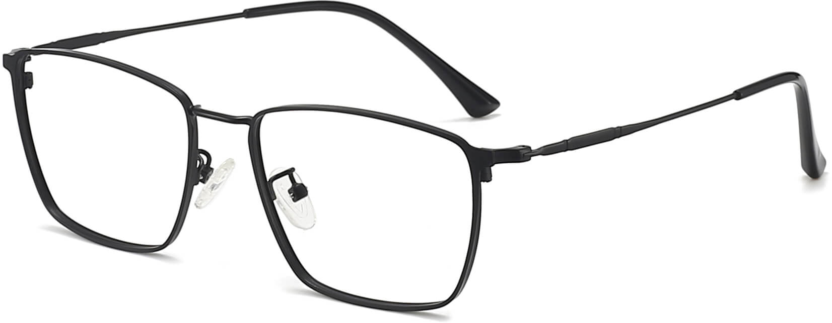 Jefferson Square Black Eyeglasses from ANRRI, angle view