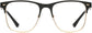 Jeffrey Browline Black Eyeglasses from ANRRI, front view