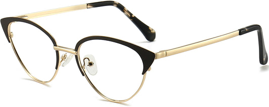 Jemma Cateye Black Eyeglasses from ANRRI, angle view