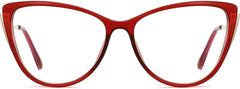 Jenny Cateye Red Eyeglasses from ANRRI, front view