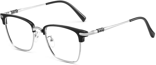 Jerome Browline Black Eyeglasses from ANRRI, angle view