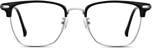 Jerome Browline Black Eyeglasses from ANRRI, front view