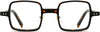 Jerry Square Tortoise Eyeglasses from ANRRI, front view