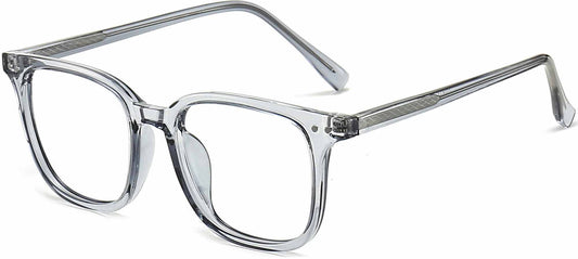 Jesse Square Gray Eyeglasses from ANRRI, angle view