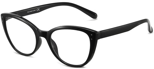 Jessica Cateye Black Eyeglasses from ANRRI, angle view