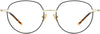 Jimena Round Black Eyeglasses from ANRRI, front view