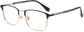 Jimmy Browline Black Eyeglasses from ANRRI, angle view