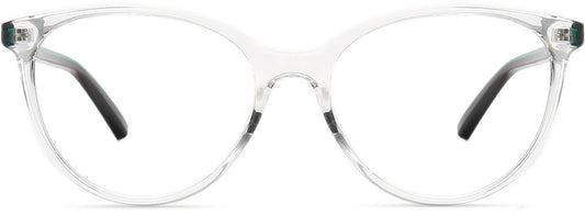Jolene Cateye Clear Eyeglasses from ANRRI, front view