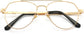 Jorge Aviator Gold Eyeglasses from ANRRI, closed view