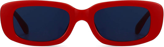 Josie Red Plastic Sunglasses from ANRRI, front view