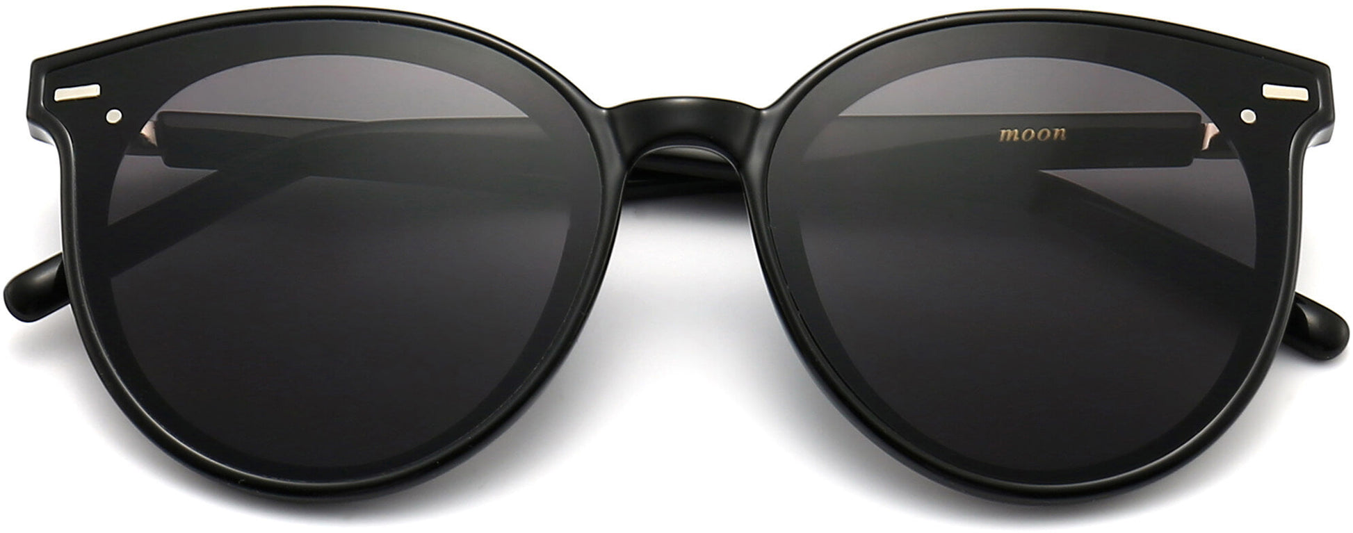Julian Black Stainless steel Sunglasses from ANRRI, closed view