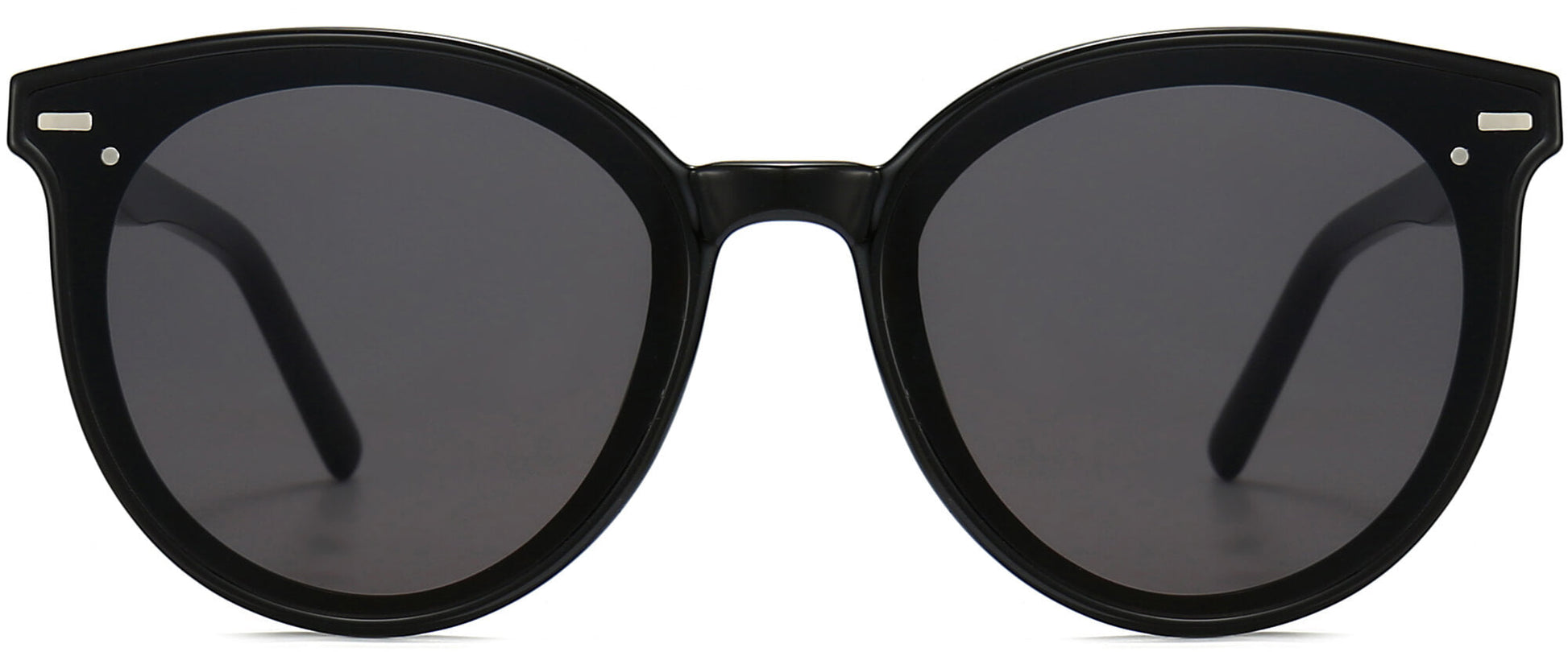 Julian Black Stainless steel Sunglasses from ANRRI, front view