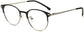 Julio Round Black Eyeglasses from ANRRI, angle view