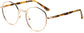 Justice Geometric Rose Gold Eyeglasses from ANRRI, angle view