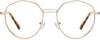 Justice Geometric Rose Gold Eyeglasses from ANRRI, front view