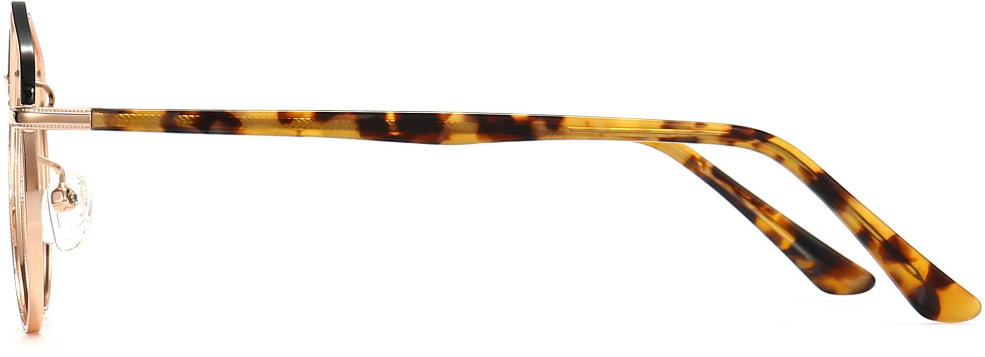 Justice Geometric Rose Gold Eyeglasses from ANRRI, side view