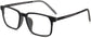 Kaison Square Black Eyeglasses from ANRRI, angle view