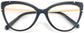Kaitlyn Cateye Blue Eyeglasses rom ANRRI, closed view