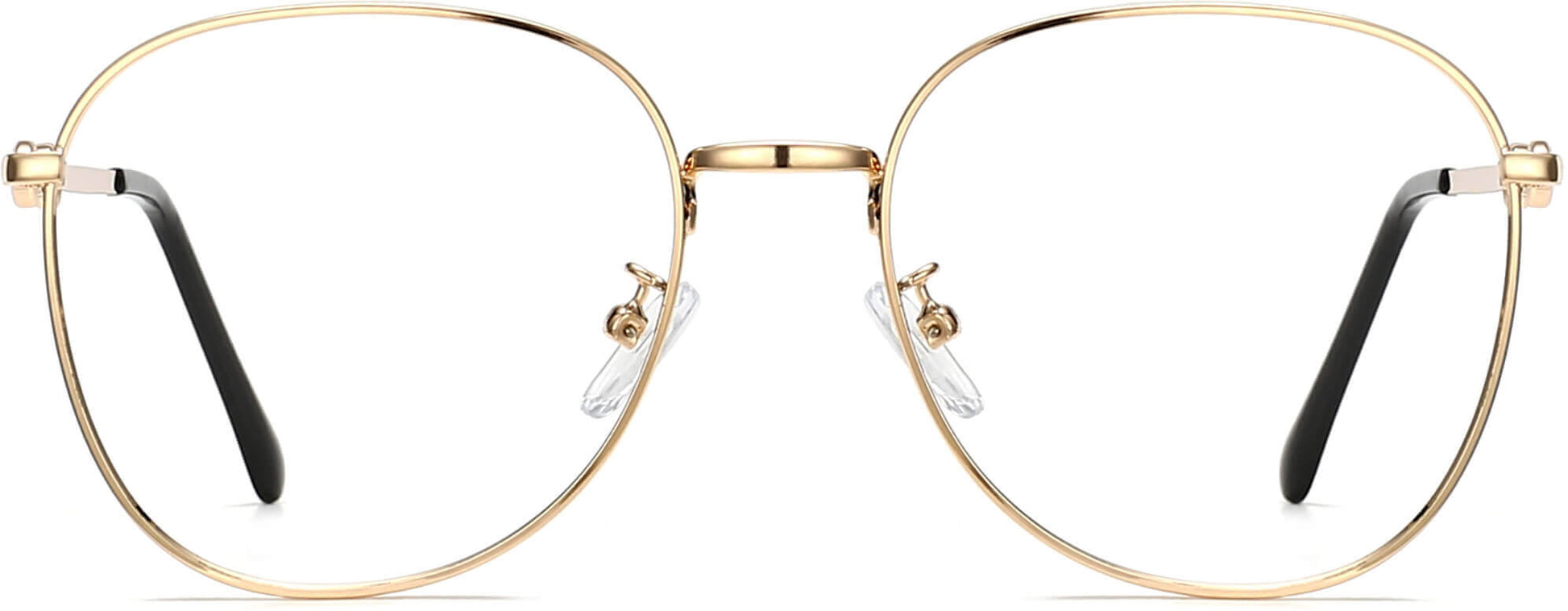 Kalani Aviator Gold Eyeglasses from ANRRI, front view