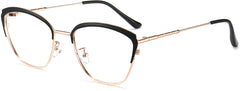 Kaliyah Cateye Black Eyeglasses from ANRRI, angle view