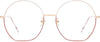 Kamila Round Red Eyeglasses from ANRRI, front view
